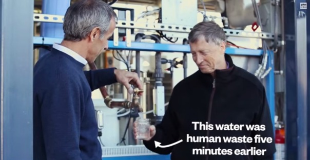 Bill Gates drinks water purified from sewage at Seattle's Omniprocessor plant