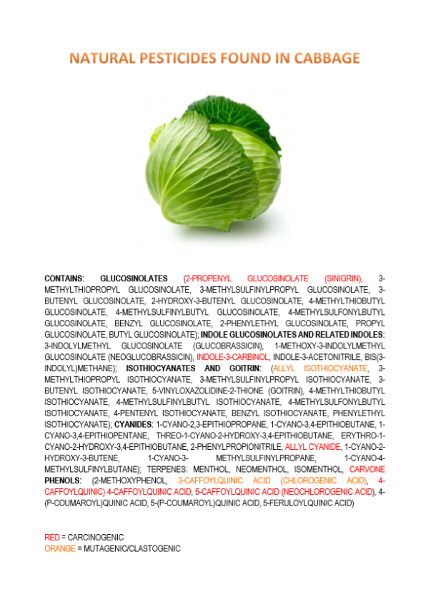 natural pesticides in cabbage